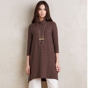 Anthropologie Puebla Brown Tunic Top